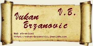 Vukan Brzanović vizit kartica